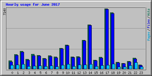 Hourly usage for June 2017