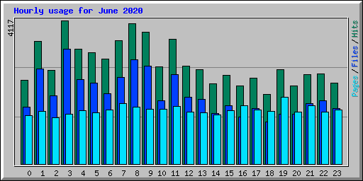 Hourly usage for June 2020