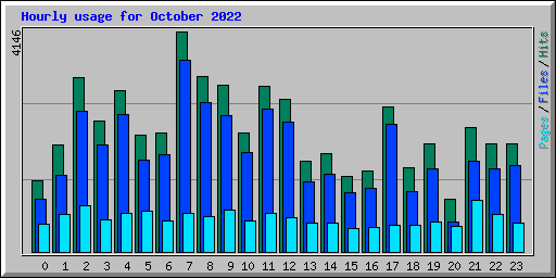 Hourly usage for October 2022