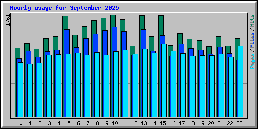 Hourly usage for September 2025